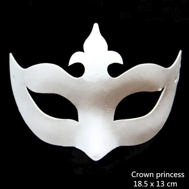 DIY White Paper Unpainted Crown Princess Mask For Women Lady Venetian Ball Masks Party Dress Decoration Halloween Christmas |