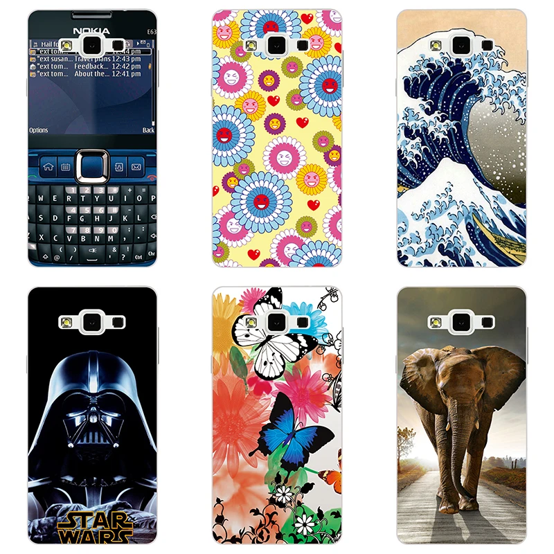 hard Plastic phone case cover For Samsung galaxy A7 SM-A7000 shell Colorful printing Painted Flower |