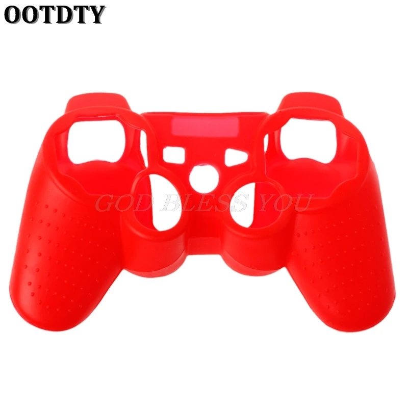 Красный Для sony Playstation 3 контроллер силиконовый защитный чехол для кожи чехол для PS3 контроллер Джойстик гелевый резиновый для PS3 - Цвет: Красный