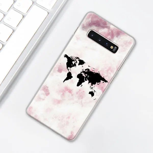 Карта мира план путешествий Чехол для телефона для samsung Galaxy S10e S10 Plus S7 S8 S9 Plus Note 8 9 10 Plus S10 Note 10 5G жесткий чехол - Цвет: H14