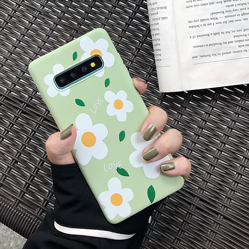 YHBBCASES мягкие чехлы из ТПУ с рисунками для samsung S10 5G S8 S9 Plus Цветные цветочным принтом