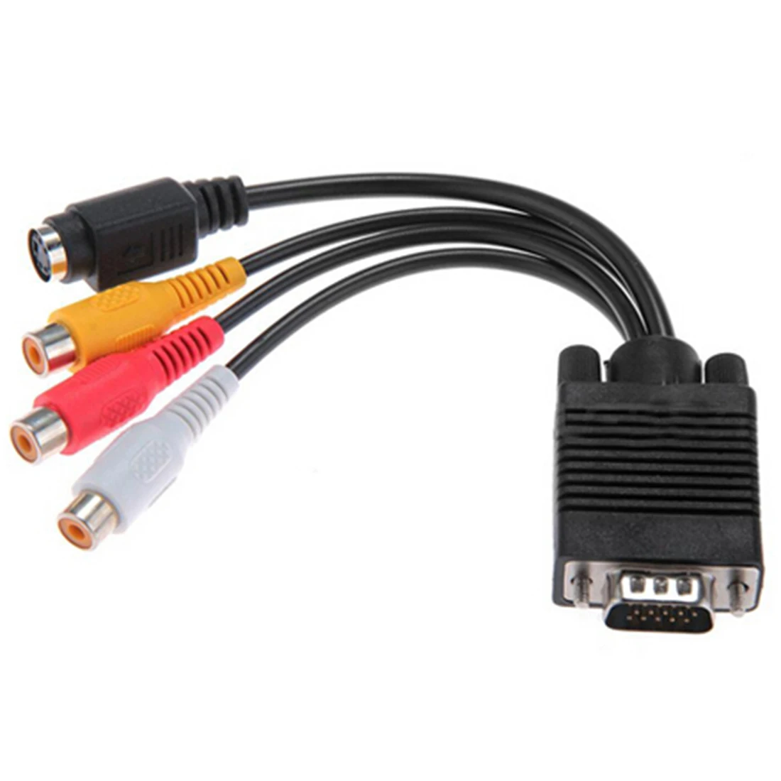 Адаптер переходник для ПК ноутбука VGA в S Video 3 RCA композитный AV TV Out|pc laptop vga|vga to