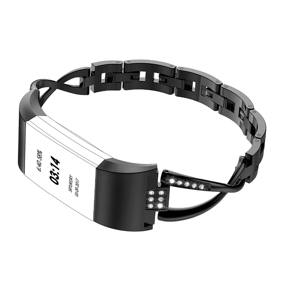 Сменный мужской браслет t для Fitbit Charge 2 браслета из нержавеющей стали