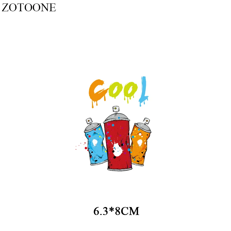 ZOTOONE крутой пластырь с утюгом для одежды, железные наклейки, аппликация, теплопередача, винил, термопресс, полоски на одежде