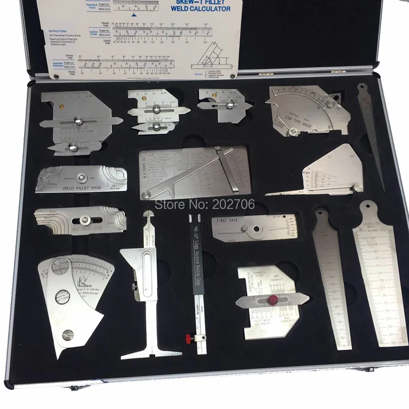 Набор инструментов для сварки 16 шт. с кратким корпусом коническим наконечником