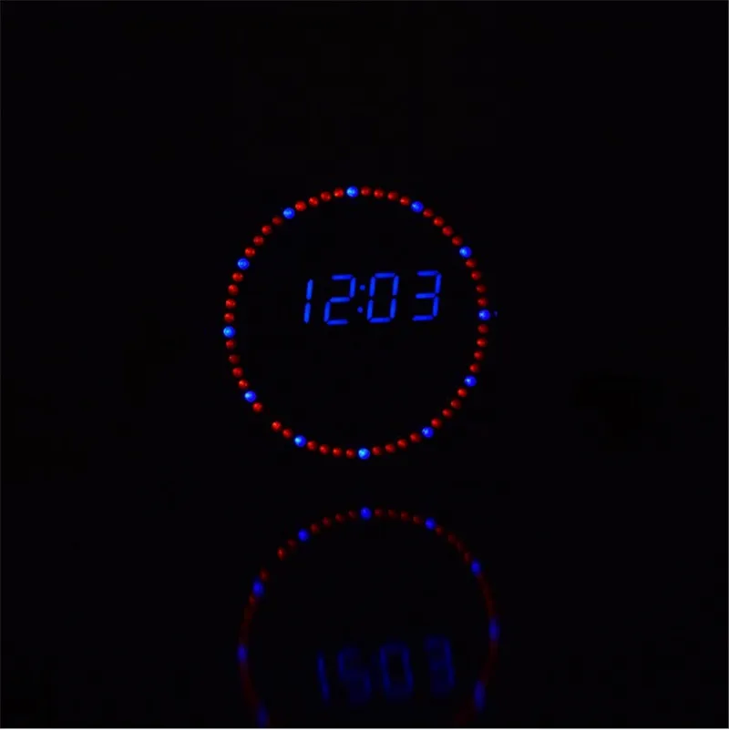 Обновление DIY EC1515B DS1302 светильник с управлением вращения светодиодный набор электронных часов доска музыкальный будильник светильник управление часами - Цвет: Blue 3