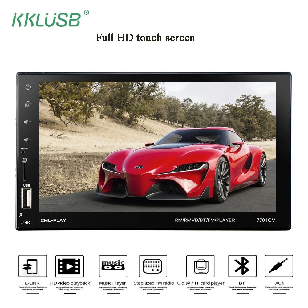 Автомобильный стерео 2 Din 7 &quotHD сенсорный экран MP5 мультимедийный плеер 12 в Bluetooth USB