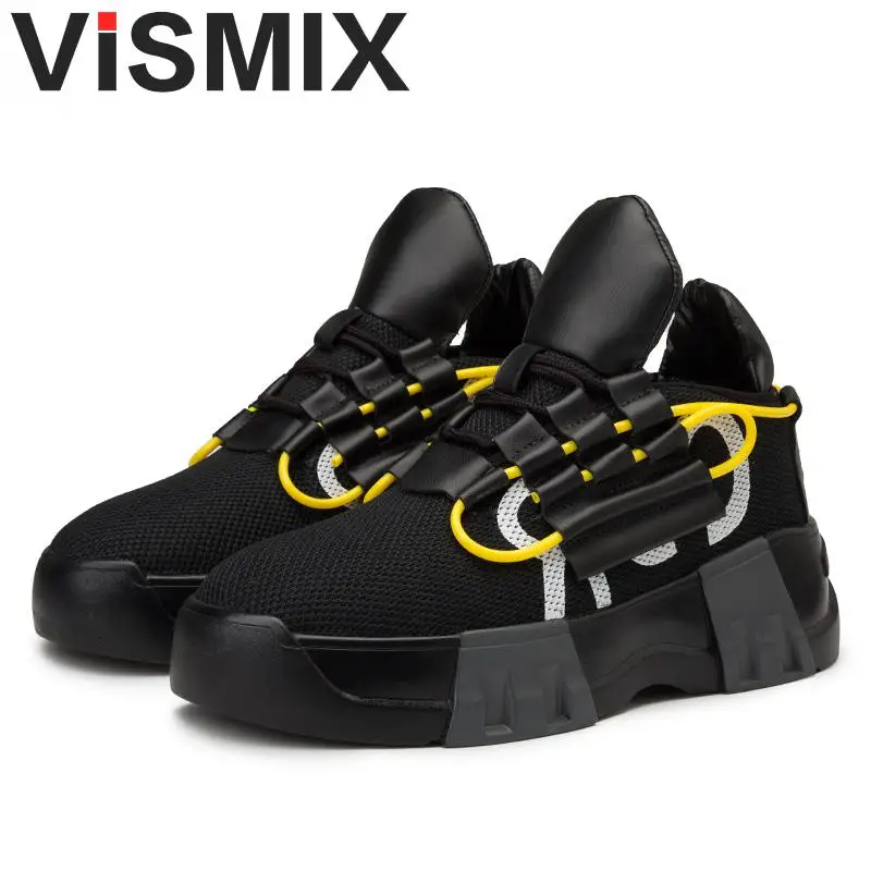 Fashion Men's Hip Hop Street Dance Shoes Black High Top Chunky Sneakers Autumn Winter Casual Leather Boys Zapatos Hombre | Обувь