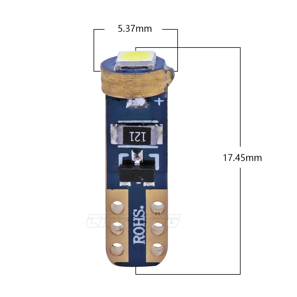 10 шт. универсальные светодиодные лампы T5 W3W 3030 SMD t5 1 | Автомобили и мотоциклы
