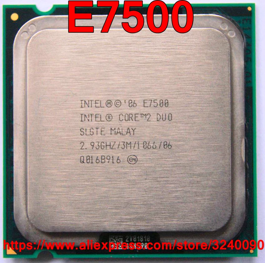 Оригинальный процессор Intel Core 2 Duo E7500 93 ГГц/3 м/1066 МГц двухъядерный сокет 775 быстрая
