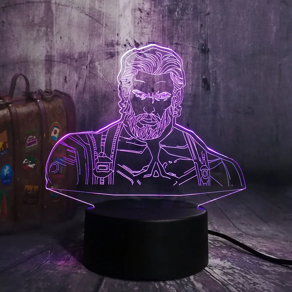 Новый Капитан Америка половина тела 3D RGB светодиодный ночной Светильник Multi Цвет 7