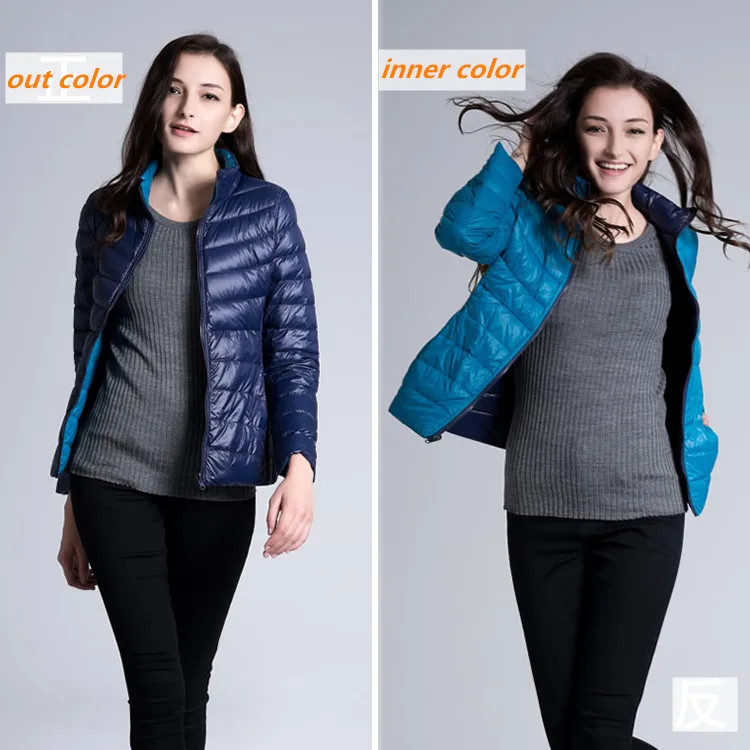 90% белый пуховик на утином пуху женский ультра светильник пуховики новинка 2018