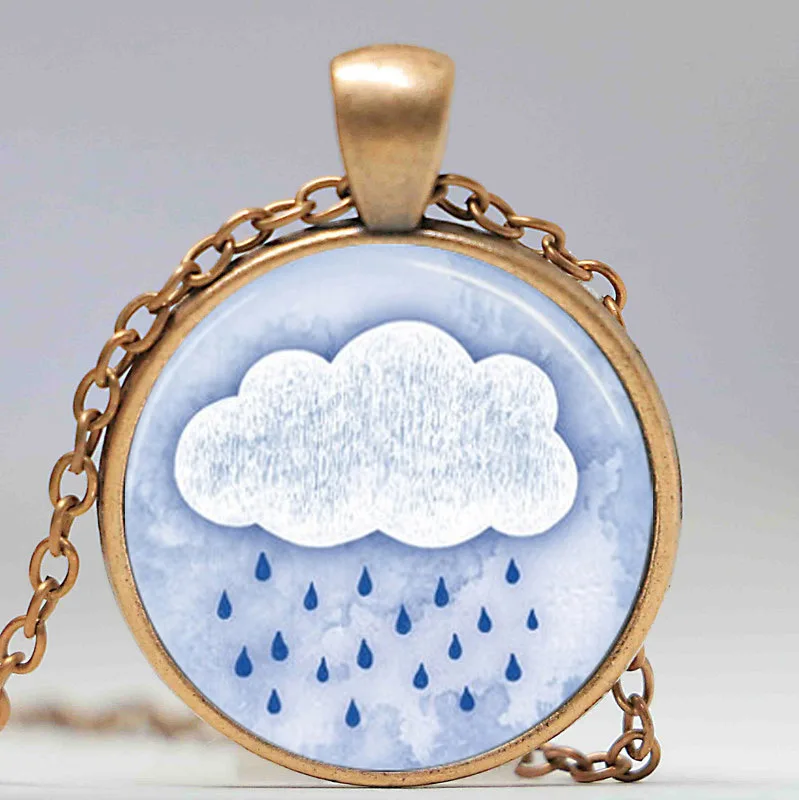 Бесплатная доставка ожерелье с изображением горячего тропического облака дождя