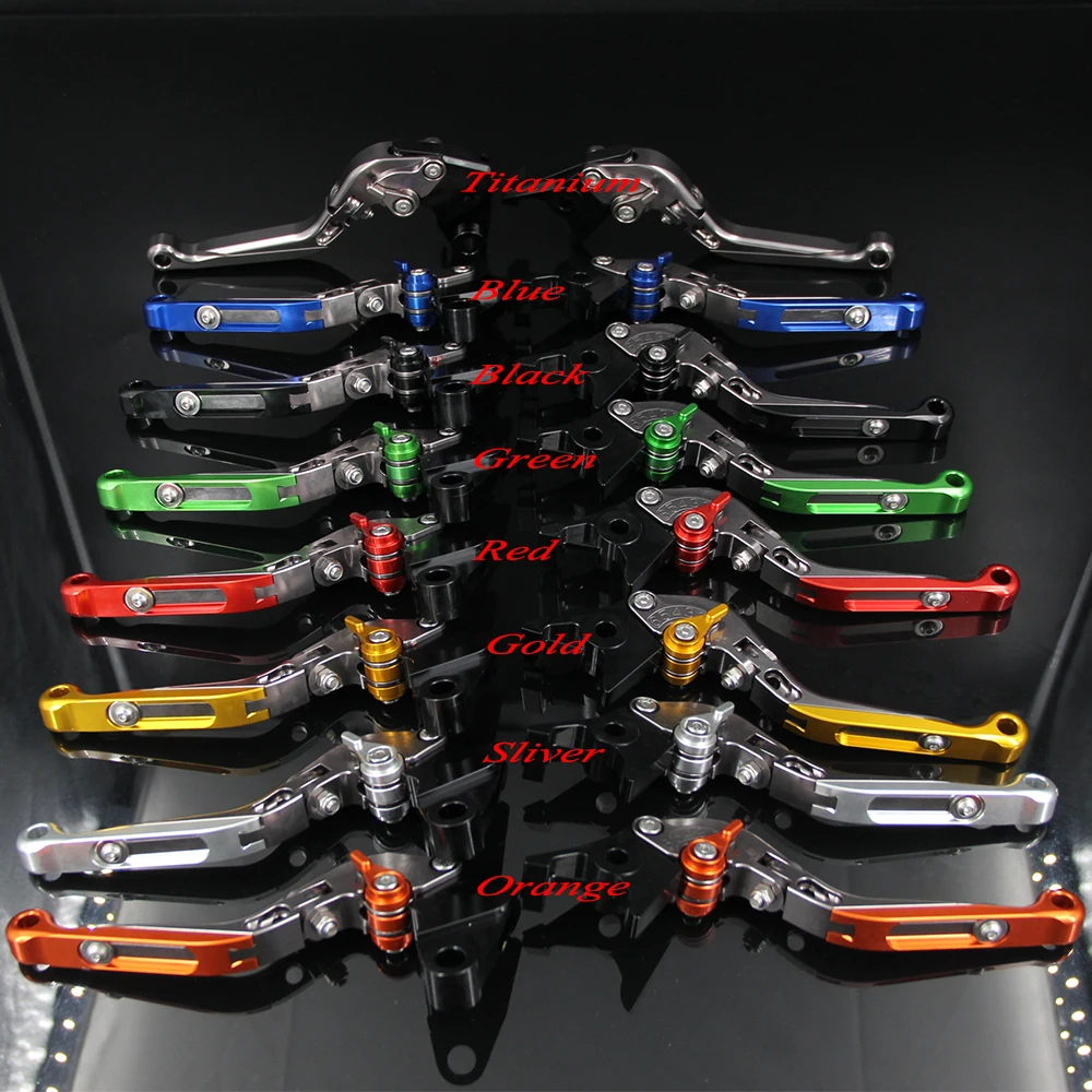 

For Suzuki B-KING 2008 2009 2010 2011 Red&Titanium CNC Adjustable Folding Extendable Motorcycle Brake Clutch Levers