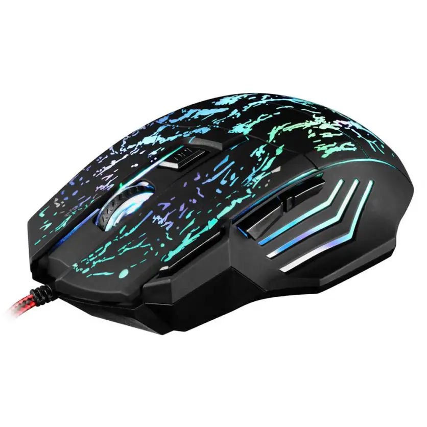 EC2 HIPERDEAL модная игровая мышь 5500 точек/дюйм цветная светодиодная оптическая USB