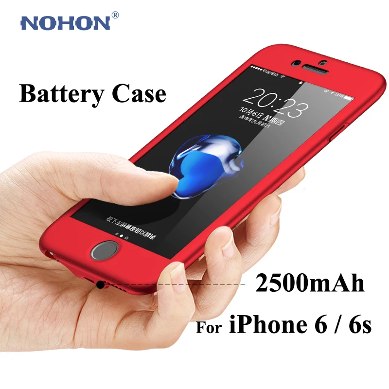 Чехлы Nohon для Apple iPhone 6 s 7 7G 2500 мА/ч внешний аккумулятор сверхтонкий портативный