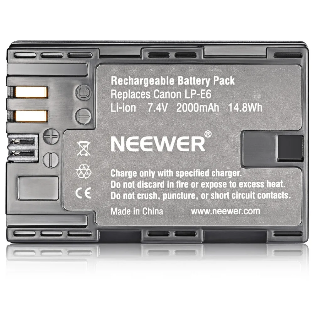 Neewer NW-5D Mark IV замена Canon BG-E20 батарейный блок с 2 перезаряжаемыми аккумуляторами 7,4 в 2000 мАч LP-E6