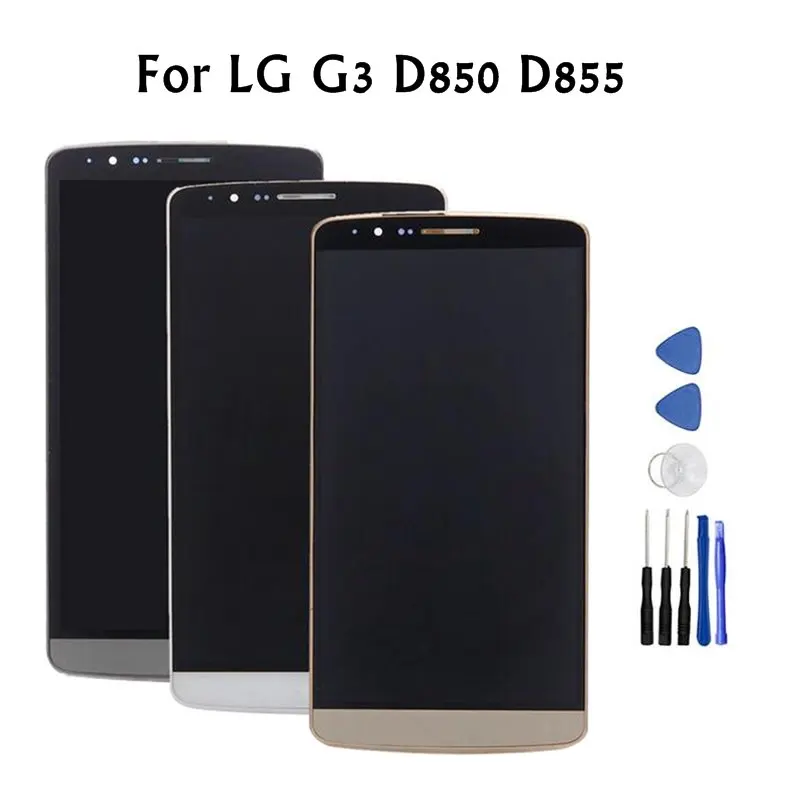 100% Тесты Экран для LG G3 5 &quotЖК дисплей кодирующий преобразователь сенсорного
