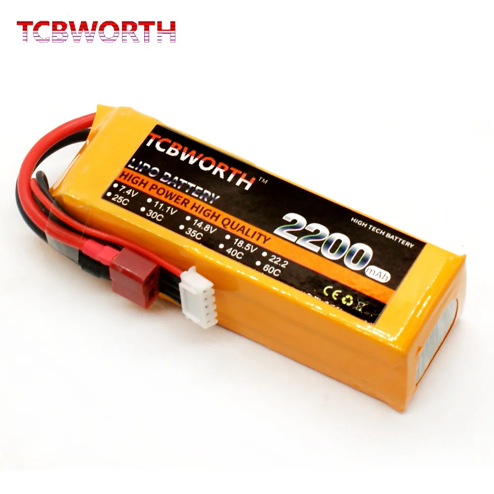 Литий полимерный аккумулятор TCBWORTH 18 5 в 2200 мАч 40C Max 80C литий для радиоуправляемых
