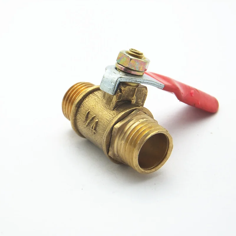 1/4 &quotBSP Male x 1/4&quot BSP Thread двусторонний латунный шаровой клапан для масла воды