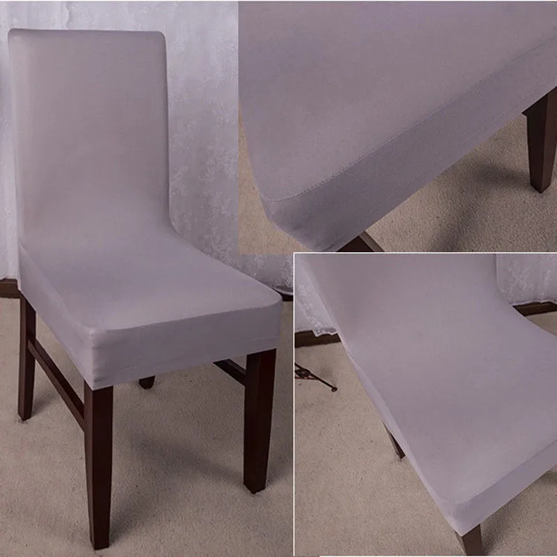 1PC High Stretch Elastic Dining Room Wedding Banquet Chair Cover Home Decor Solid Color Washable | Дом и сад