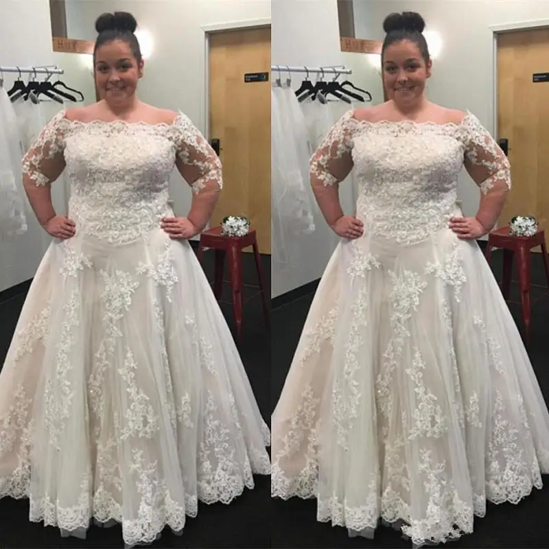 Новое поступление размера плюс свадебное платье 2021 Vestidos De Novia Аппликация Кружева