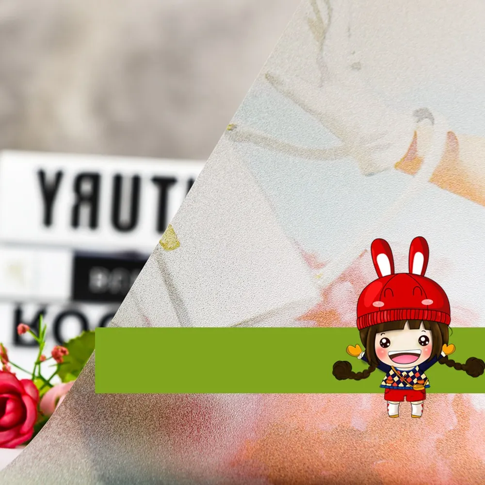 Персонализированная витражная статическая липкая оконная пленка матовая