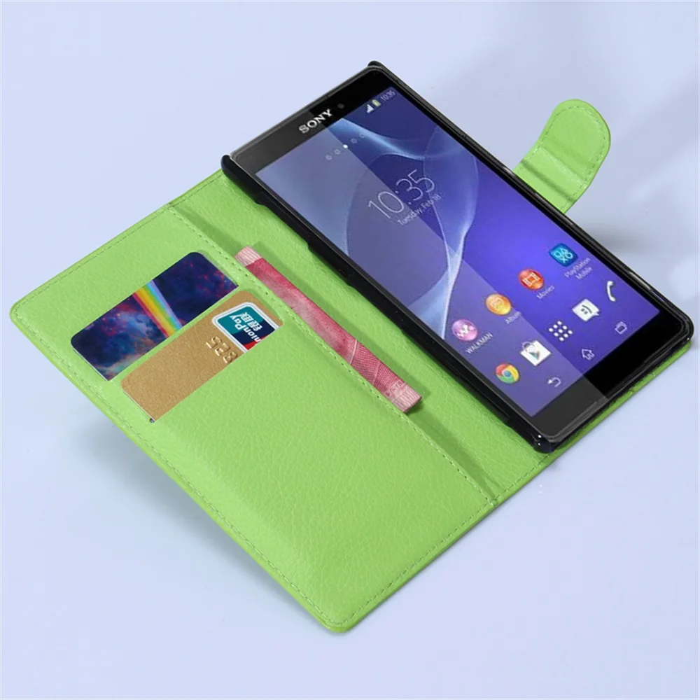 Чехол Cyboris для Sony Xperia Z1 L39h C6902 C6903 C943 откидной с зернистой Кобурой из искусственной