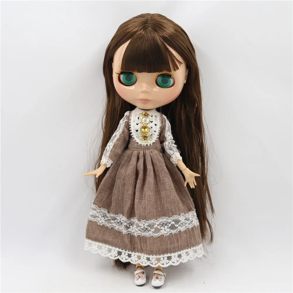 Ледяной DBS Blyth кукольные 1/6 bjd 30 см шарнирное тело загорелая кожа Глянцевая лицевая