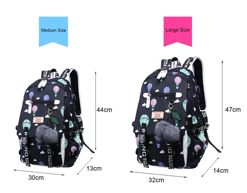 Вместительный рюкзак для девочек подростков Женский школьный ранец старших