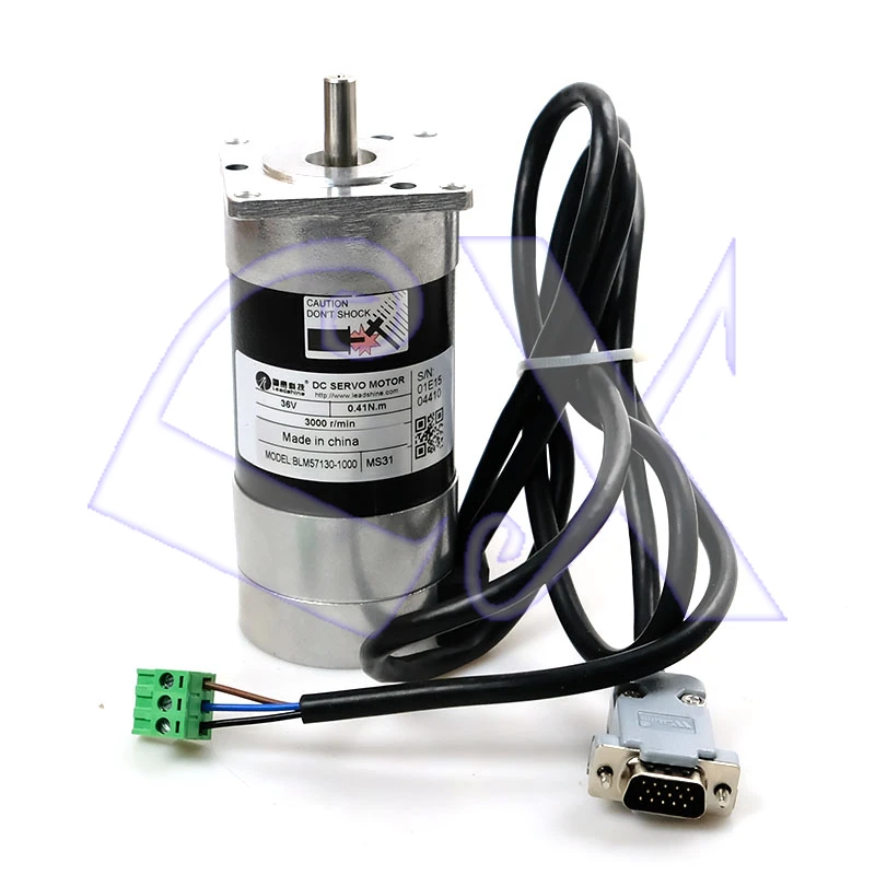 Leadshine 130 Вт DC бесщеточный Серводвигатель Drive Kit 5.3A 36VDC 0.41NM 3000 об/мин импульсный Управление BLM57130-1000+ ACS606 с кабелем