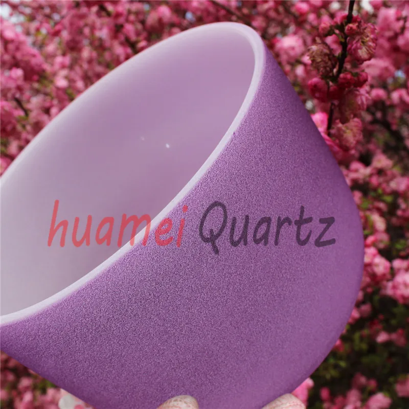 8 дюймов чакра B корона чаша Матовый Кварцевый Поющий чаша|bowl singing|bowl crystalbowl quartz |