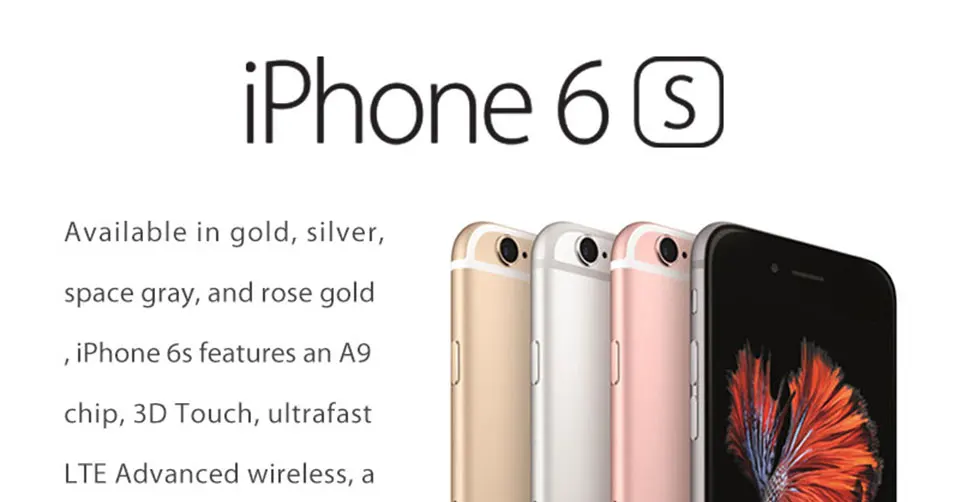 Разблокированный Apple iPhone 6S, сеть 4G LTE, мобильный телефон, 4,7 ''12.0MP IOS 9 двухъядерный процессор, 2 Гб Оперативная память 16/64GB Встроенная память смартфона