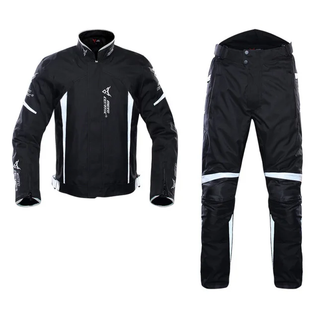 Мотоциклетная куртка для мотокросса, штаны для мотокросса, Chaqueta Moto, водонепроницаемая гоночная Защитная Экипировка, Jaqueta Motoqueiro Pantalon Moto - Цвет: grey set