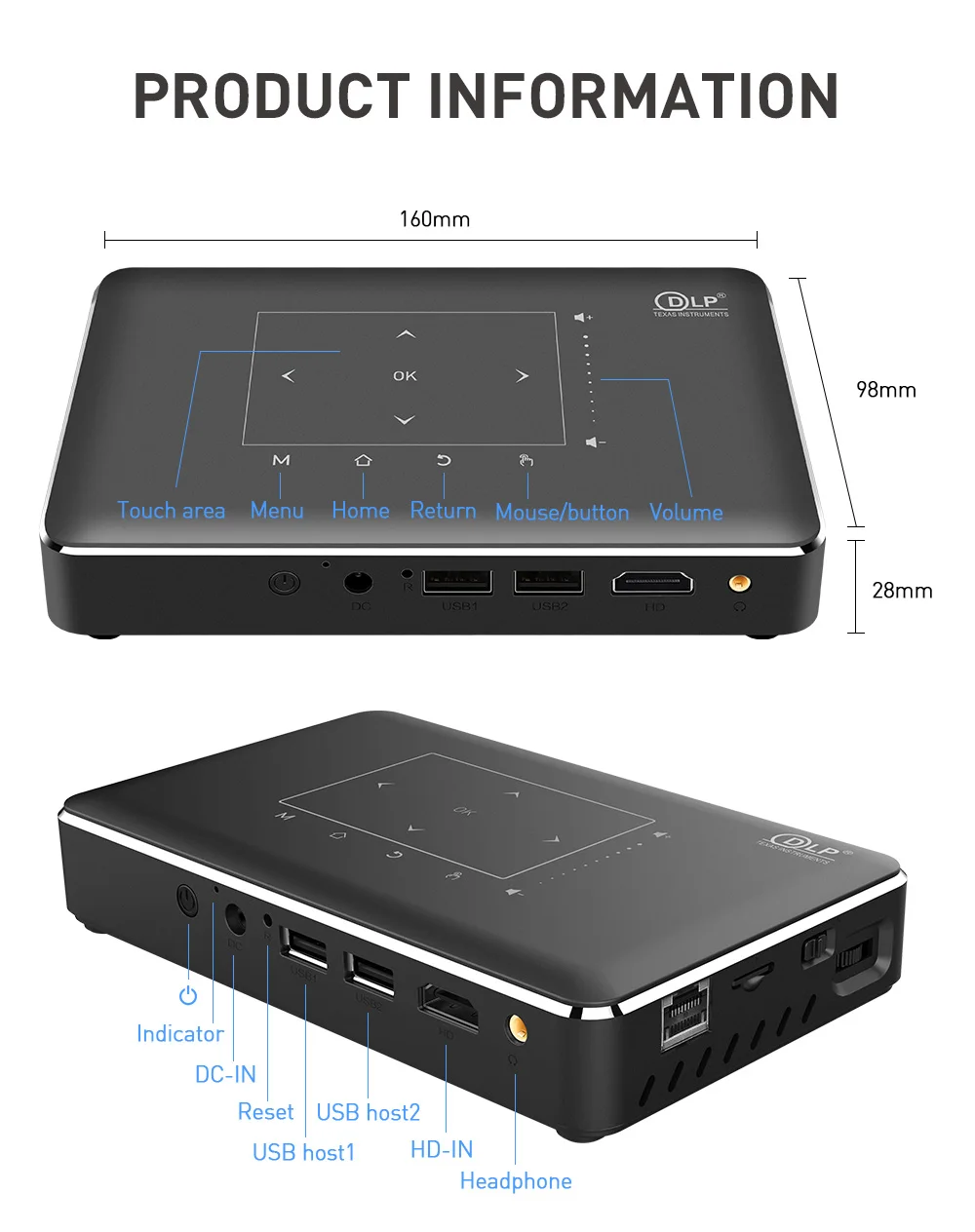 WZATCO Android wifi Bluetooth 4,1 умный светодиодный DLP проектор Поддержка 4k Full HD 1080P домашний кинотеатр проектор аккумулятор 4100 мАч