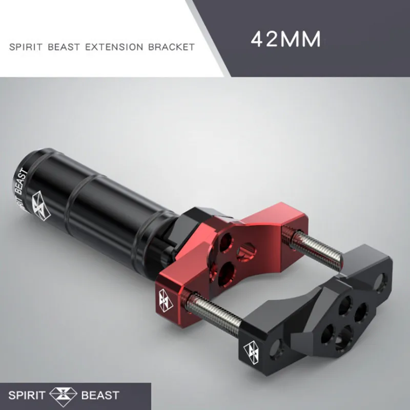 42MM SPIRIT BEAST мотоциклетный светильник из алюминиевого сплава, кронштейн для модификации, аксессуары для двигателя, держатель лампы на руль - Цвет: 42MM