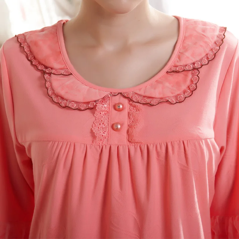 Новинка 2016 весенне-осенняя пижама с длинными рукавами для женщин Модальная