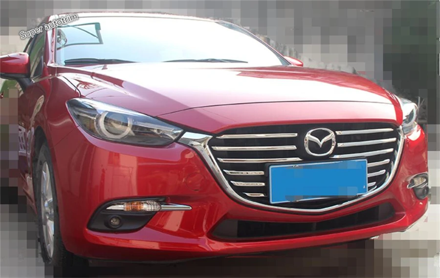 Яркая хромированная накладка на решетку радиатора для Mazda 3 AXELA Sedan Hatchback 2017 2018