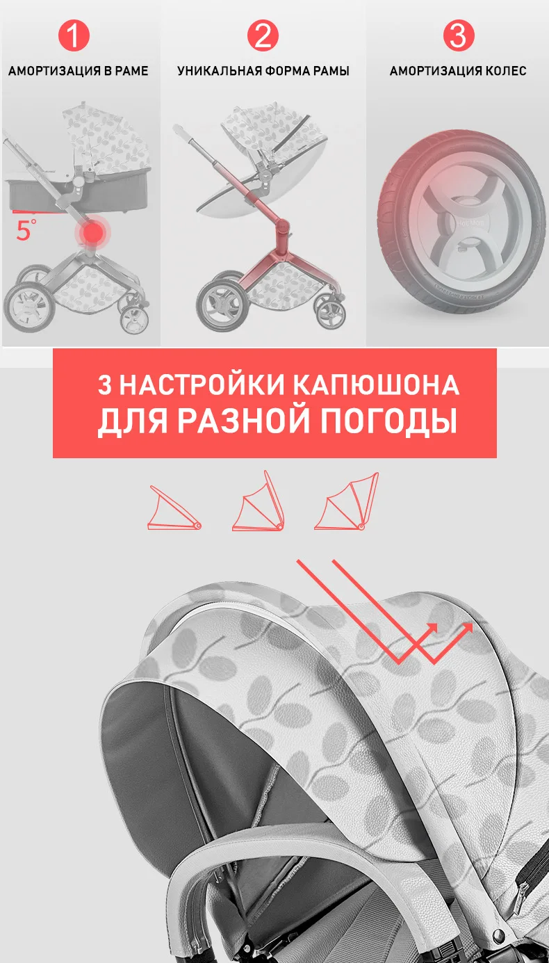 Популярная коляска для мамы, с высоким пейзажем, может лежать и складываться, легкая детская коляска из эко-кожи, в Россию