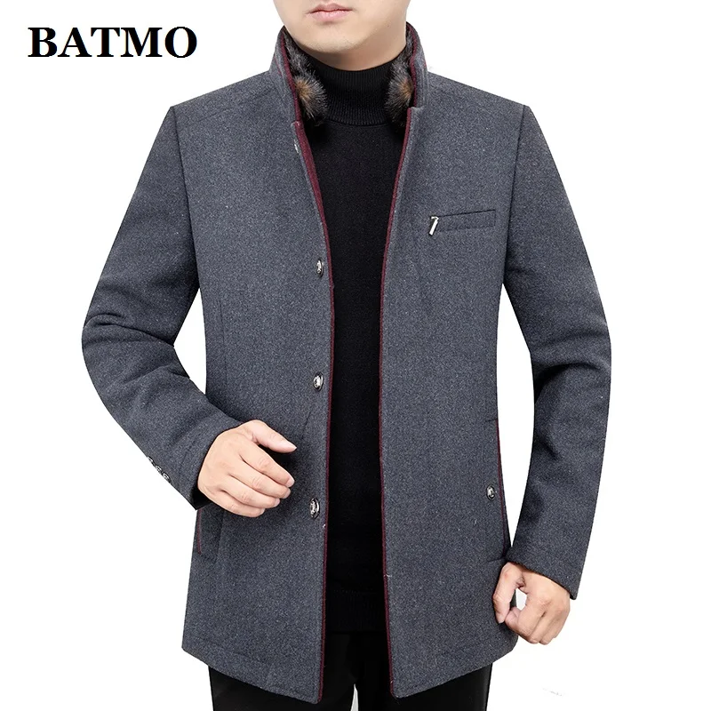 Новое поступление 2020 зимнее высококачественное шерстяное пальто BATMO с