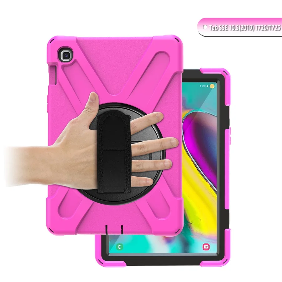 RoseRed Kickstand Для Galaxy Tab S5e 10,5 дюймов чехол, противоскользящий ударопрочный чехол для samsung Galaxy Tab S5e 10,5 SM-720 SM-725 - Цвет: RoseRed Kickstand