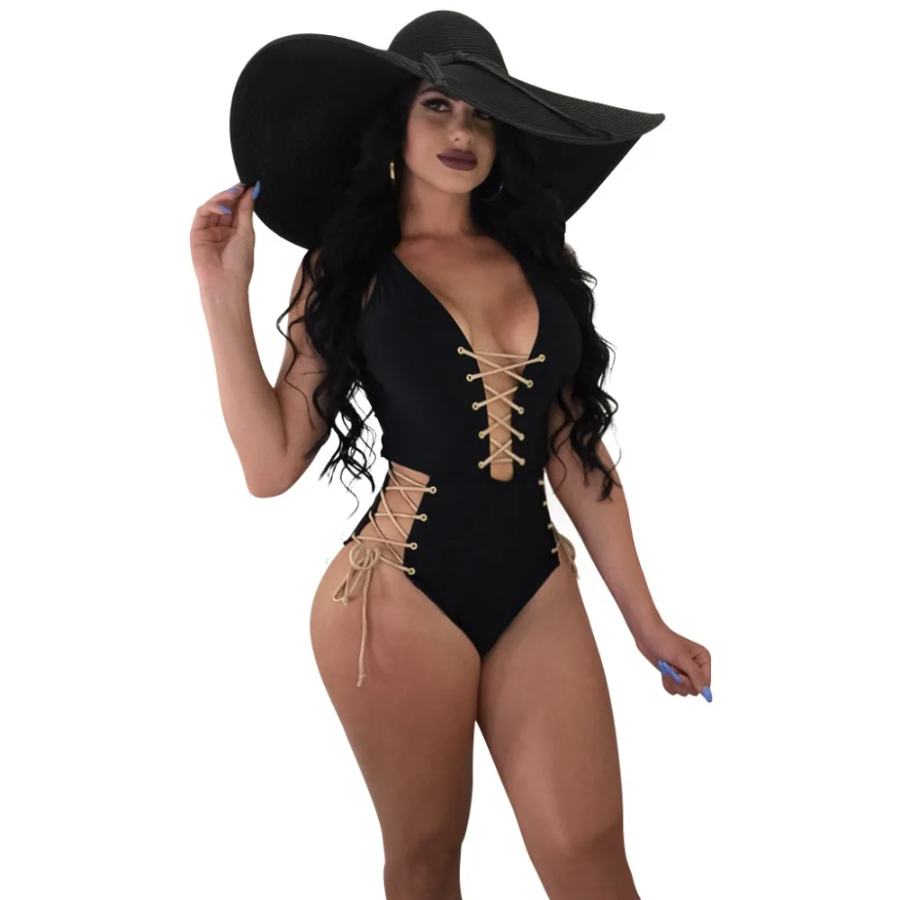 Сексуальный слитный купальник для женщин 2019 летняя пляжная одежда кружевной на