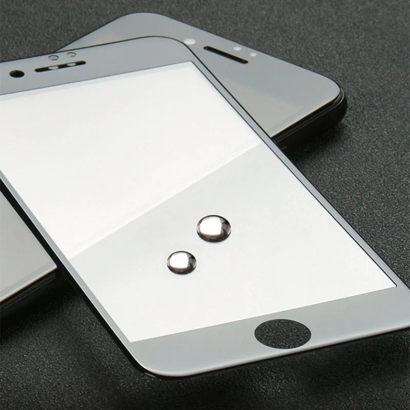 #001 Защита экрана для iPhone 7 стекло 3D 9H твердое закаленное 0 2 мм углеродное волокно