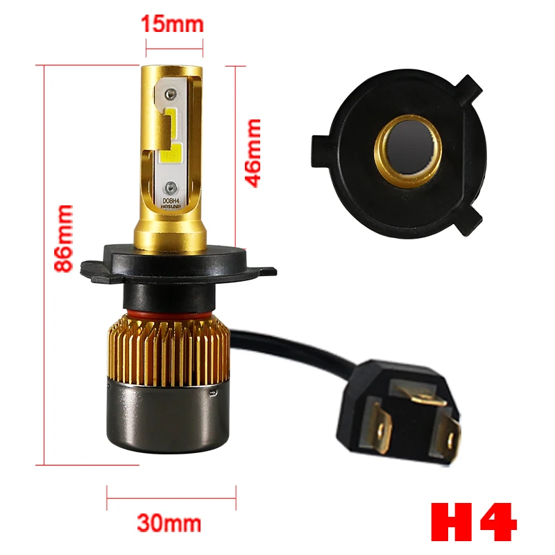 Roadot 2X мини размер для авто фары 12000LM H4 H7 светодиодный 9005 H8 H11 8000 K Авто