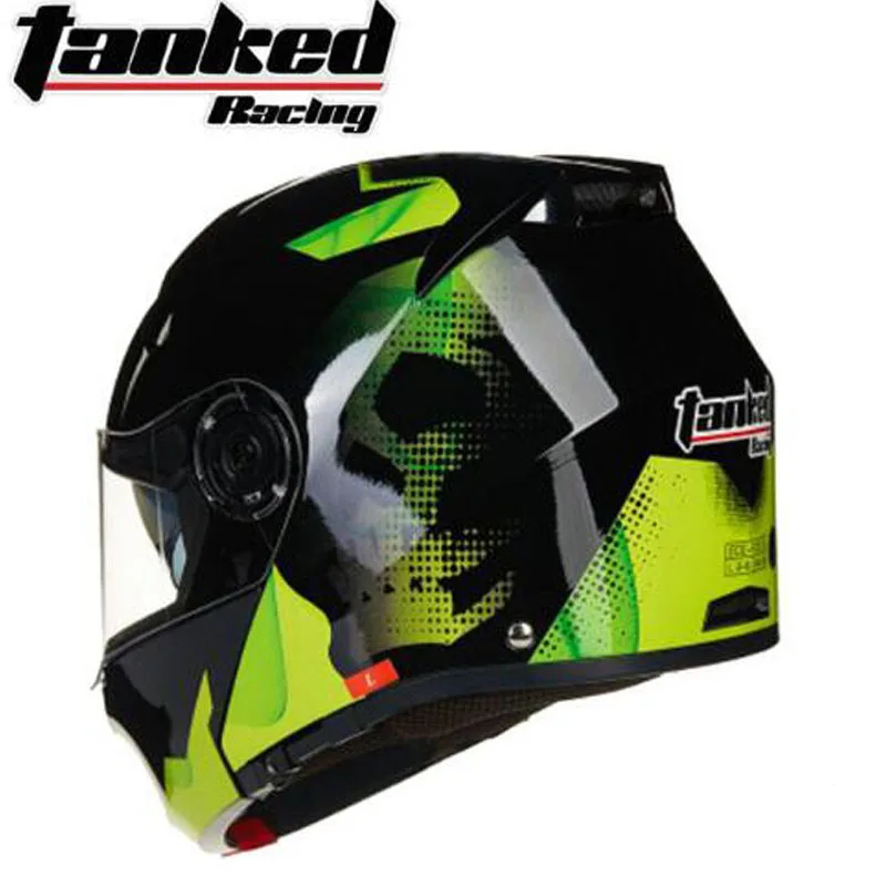 Tanked Racing ECE одобренный Filp Up мотоциклетный шлем T270 с двойными линзами Открытый мотоциклетный шлем Мото шлем - Цвет: 9