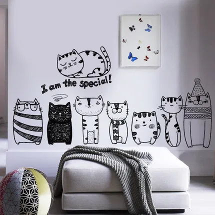 

I am the Special Quotes PVC Wall Sticker Cartoon Animal Kids Room Childern Bedroom Home Decoration Poster Wall Decals Mural