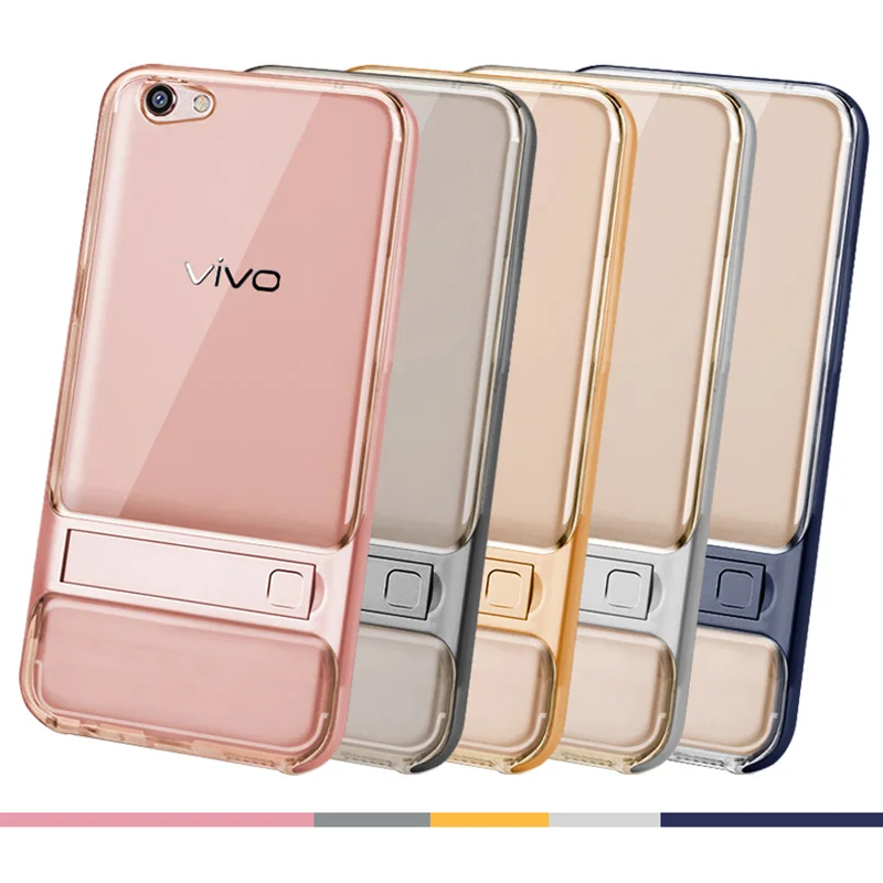 LEANONUS For VIVO X7 Plus X9 Hybrid 2 In 1 Hidden Bracket Holder Back Armor PC+TPU Cover Coques | Мобильные телефоны и