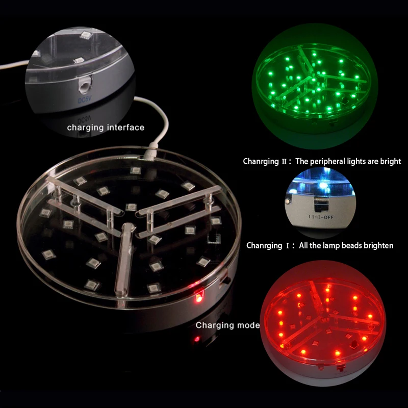 6 дюймов светодиодный Свадебный центральный цветной Вазы на батарейках с пультом