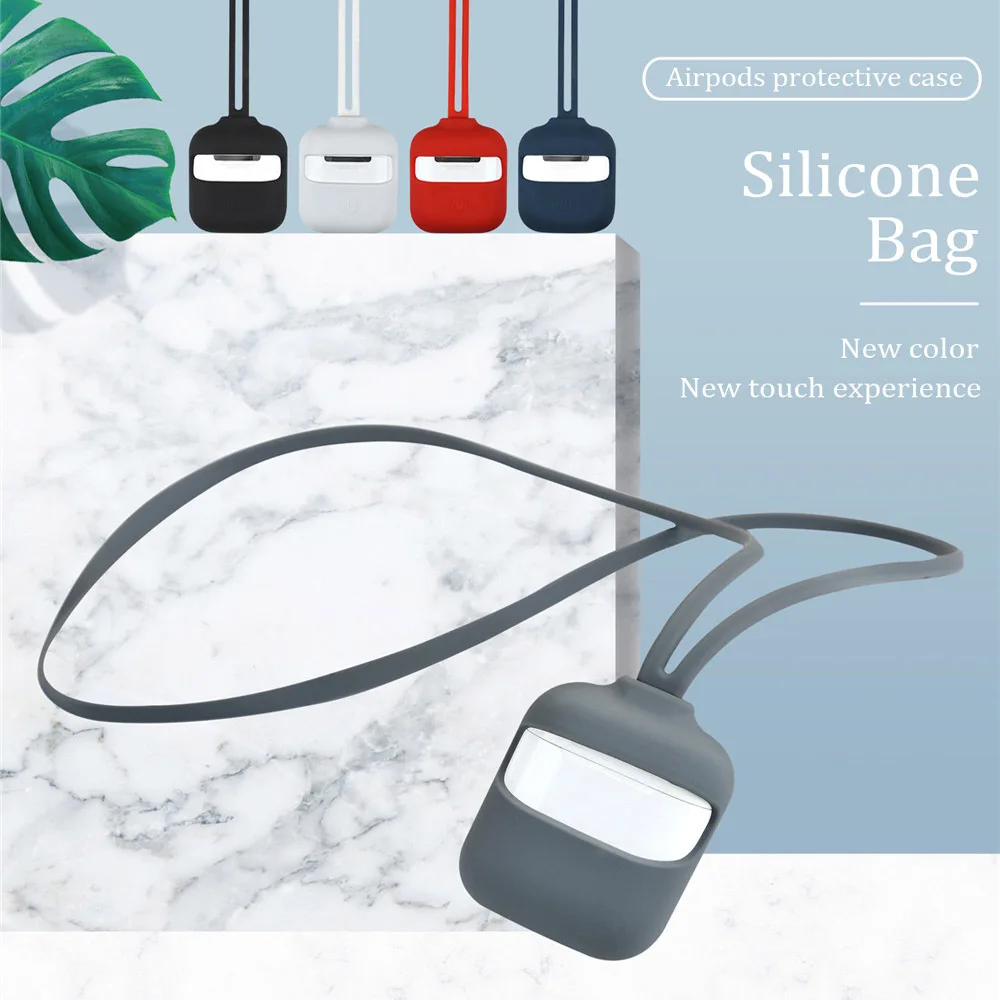 2019 Мягкие силиконовые bluetooth наушники чехол для Apple AirPods разделяемый ремешок
