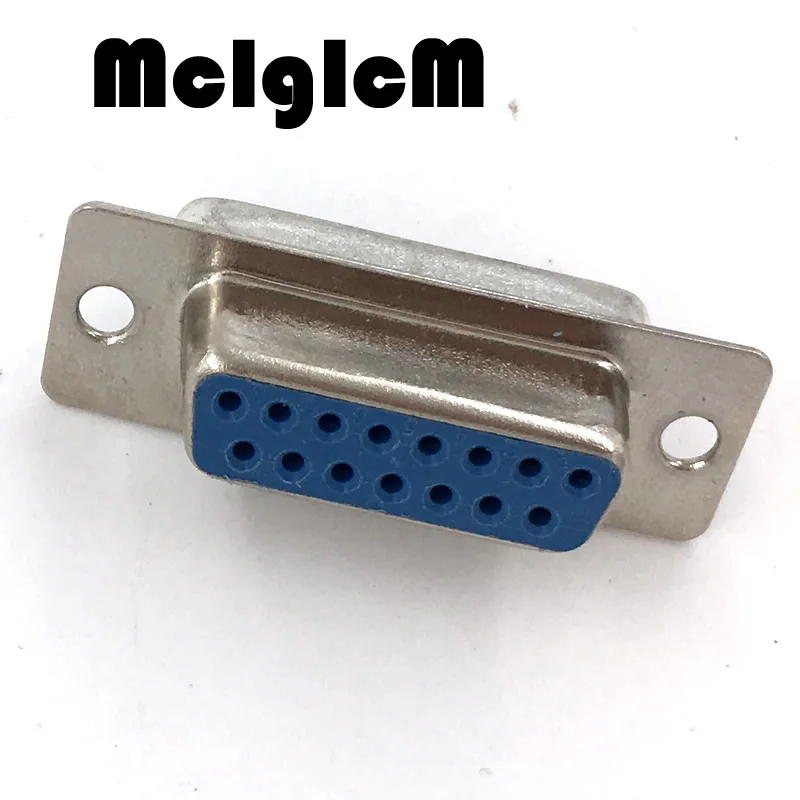 

5pcs/lot DB15 Female Plug Connector 15P 15Pin Solder Type Serial Port Adapter 2 LINE Connector Free Shipping
